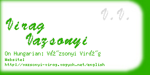 virag vazsonyi business card